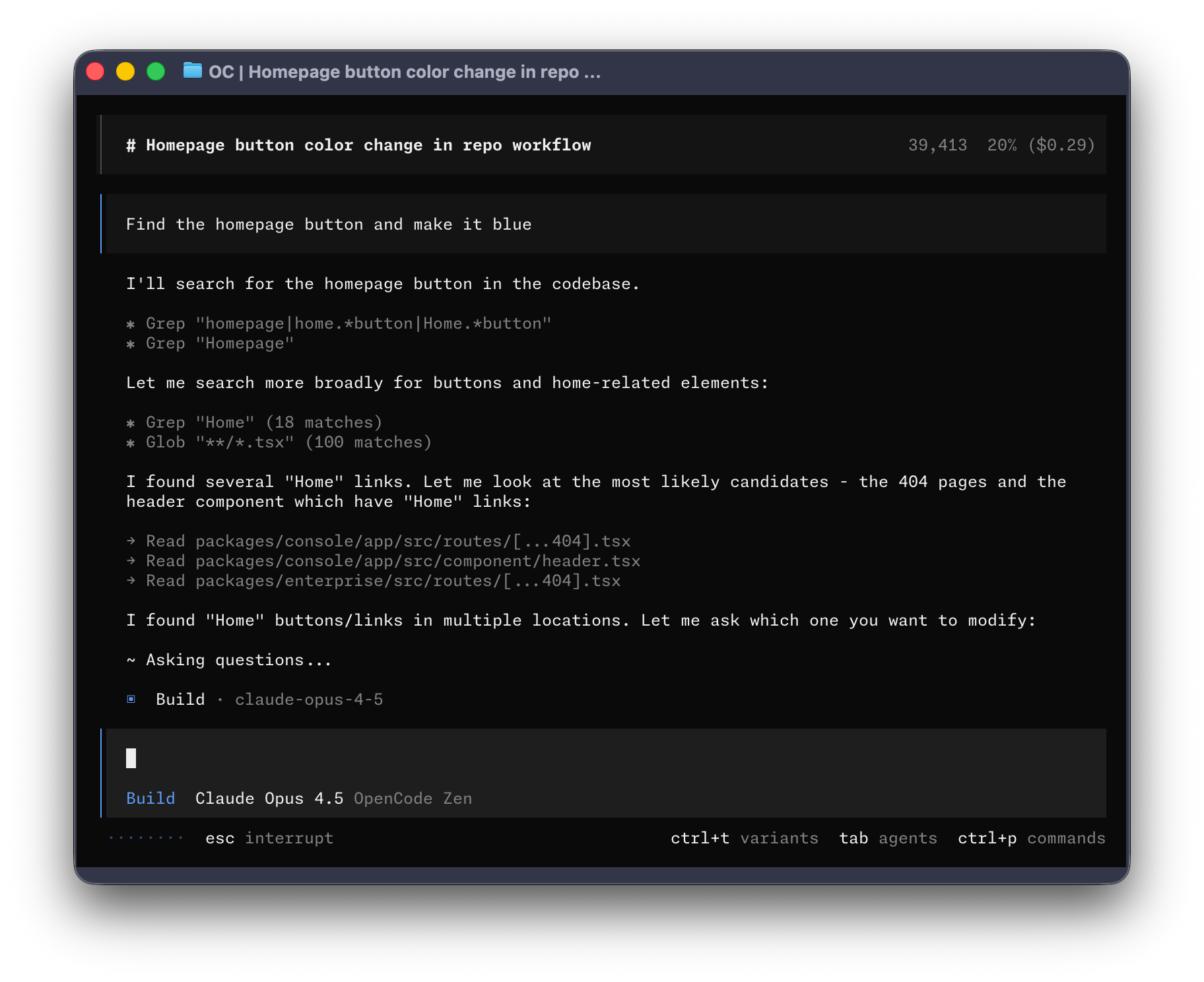 OpenCode overview screenshot